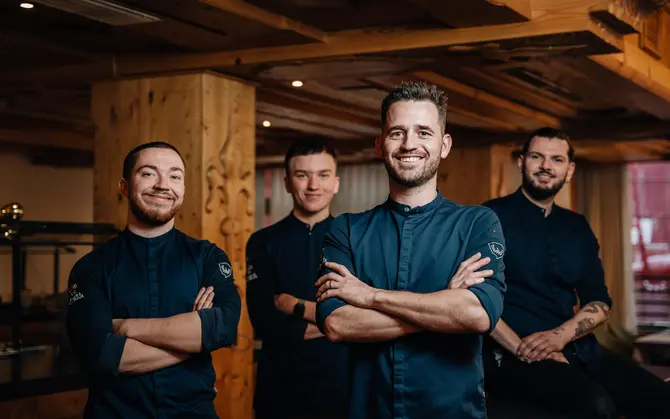 Head chef Jakub Baron and his team